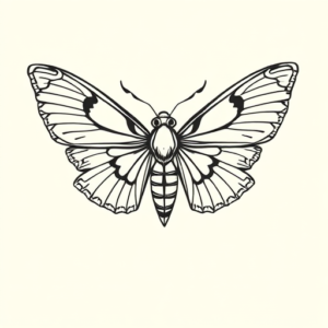 Geometric Moth Tattoo