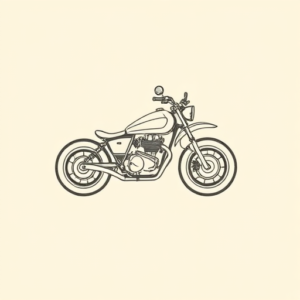 Geometric Motorcycle Tattoo