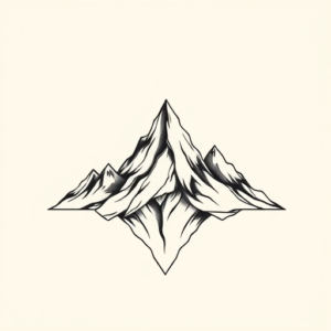 Geometric Mountain Tattoo