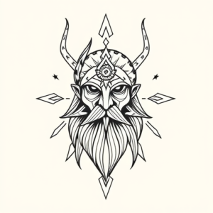 Geometric Odin Tattoo