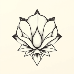 Geometric Pearl Tattoo