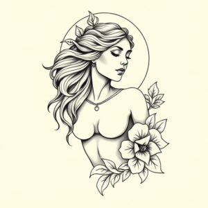 Geometric Persephone Tattoo