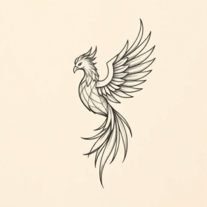 Geometric Phoenix Tattoo