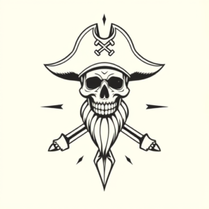 Geometric Pirate Tattoo