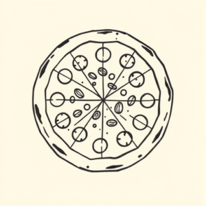 Geometric Pizza Tattoo