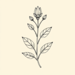 Geometric Plant Tattoo