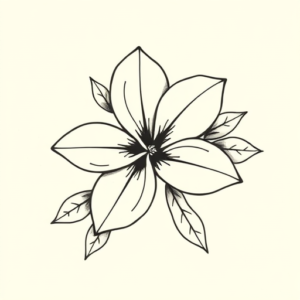 Geometric Plumeria Tattoo