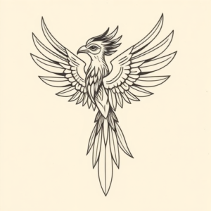 Geometric Quetzal Tattoo