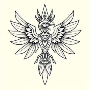 Geometric Quetzalcoatl Tattoo