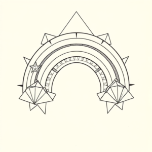 Geometric Rainbow Tattoo