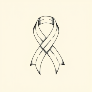 Geometric Ribbon Tattoo