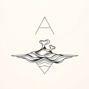 Geometric River Tattoo