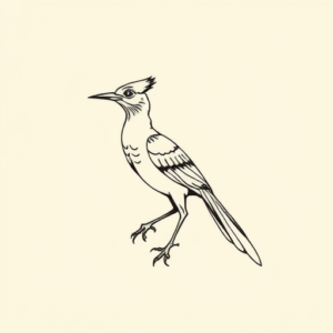 Geometric Roadrunner Tattoo