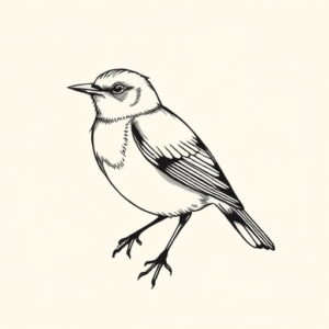 Geometric Robin Tattoo