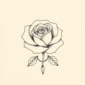 Geometric Rose Tattoo