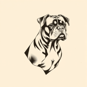Geometric Rottweiler Tattoo