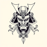 Geometric Samurai Tattoo