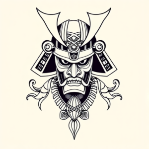 Geometric Samurai Tattoo