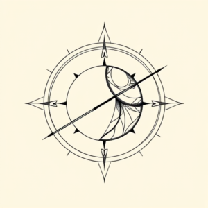 Geometric Saturn Tattoo