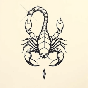 Geometric Scorpio Tattoo
