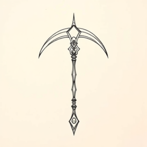 Geometric Scythe Tattoo