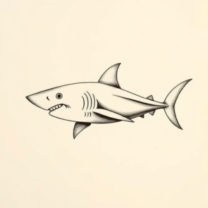 Geometric Shark Tattoo