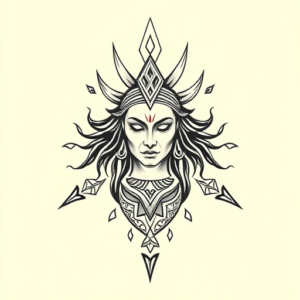 Geometric Shiva Tattoo