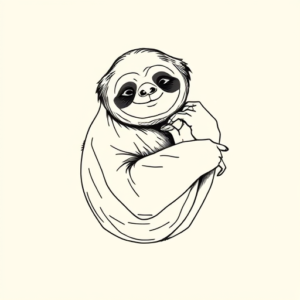 Geometric Sloth Tattoo