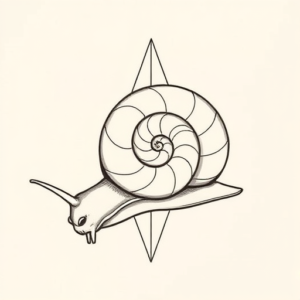 Geometric Snail Tattoo
