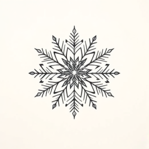 Geometric Snowflake Tattoo