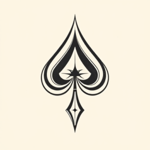 Geometric Spade Tattoo