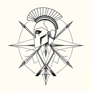 Geometric Spartan Tattoo