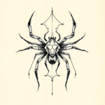 Geometric Spider Tattoo