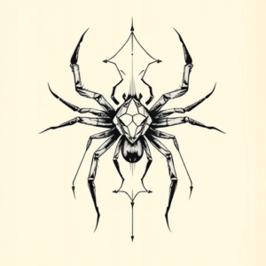 Geometric Spider Tattoo