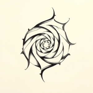 Geometric Spiral Tattoo