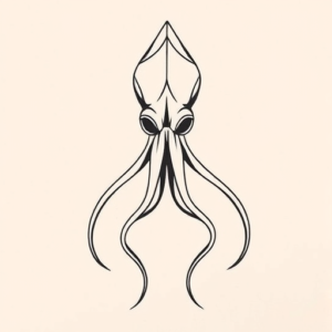 Geometric Squid Tattoo