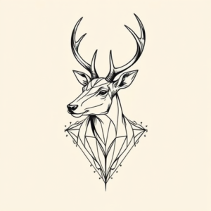 Geometric Stag Tattoo