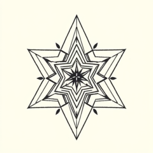 Geometric Stamp Tattoo