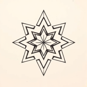 Geometric Stamp Tattoo