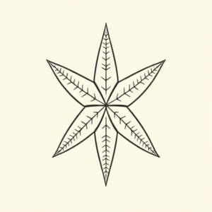 Geometric Starfish Tattoo