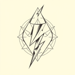 Geometric Storm Tattoo
