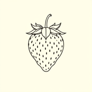 Geometric Strawberry Tattoo