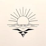 Geometric Sunset Tattoo