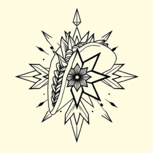 Geometric Taco Tattoo