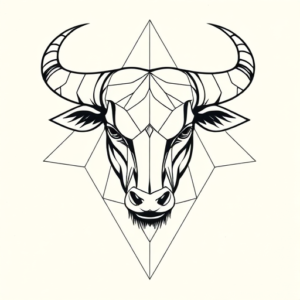 Geometric Taurus Tattoo