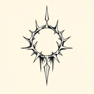 Geometric Thorn Tattoo