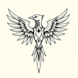 Geometric Thunderbird Tattoo