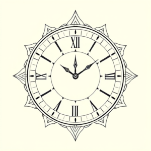 Geometric Time Tattoo