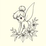 Geometric Tinkerbell Tattoo
