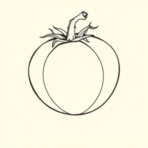 Geometric Tomato Tattoo